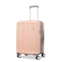 American Tourister Multiply Double Expansion Hardside Carry On Spinner Suitcase - Mellow Peach: ABS Shell, Spinner Wheels