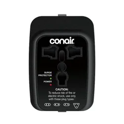 Travel Smart All-in-One Adapter with USB A & C Ports: Black Power Adapter 5V, 17W Output
