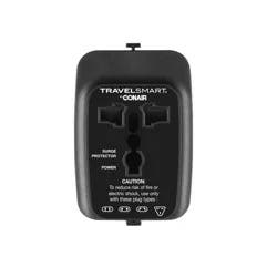 Travel Smart All-in-One Adapter with USB A & C Ports: Black Power Adapter 5V, 17W Output
