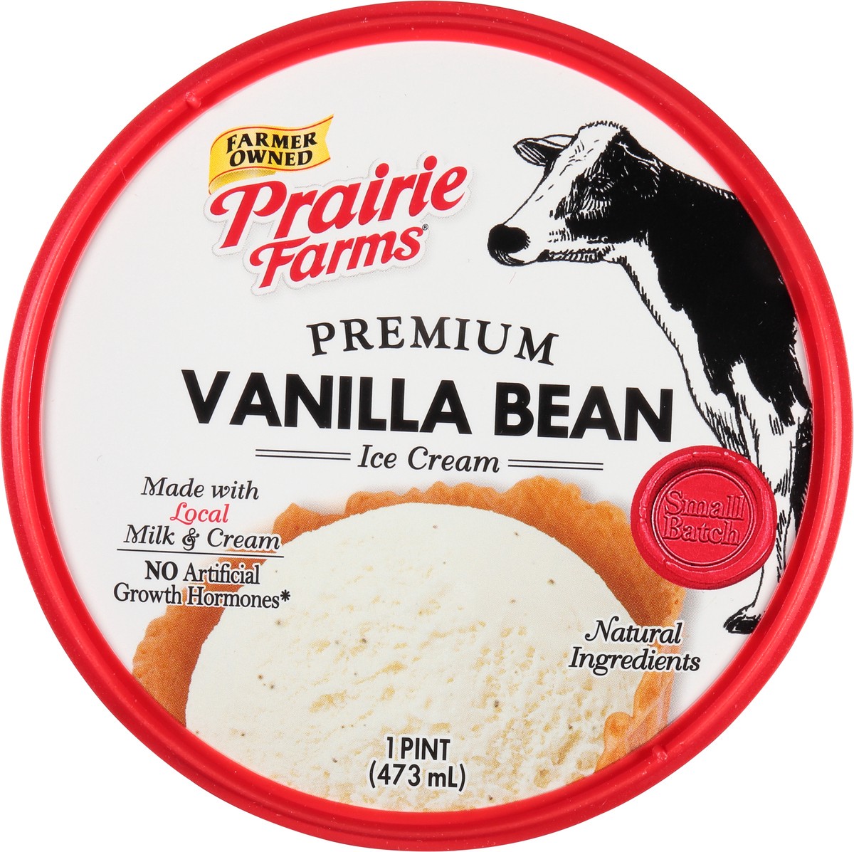 slide 2 of 12, Prairie Farms Premium Vanilla Bean Ice Cream 1 pt Cup\Tub, 1 pint