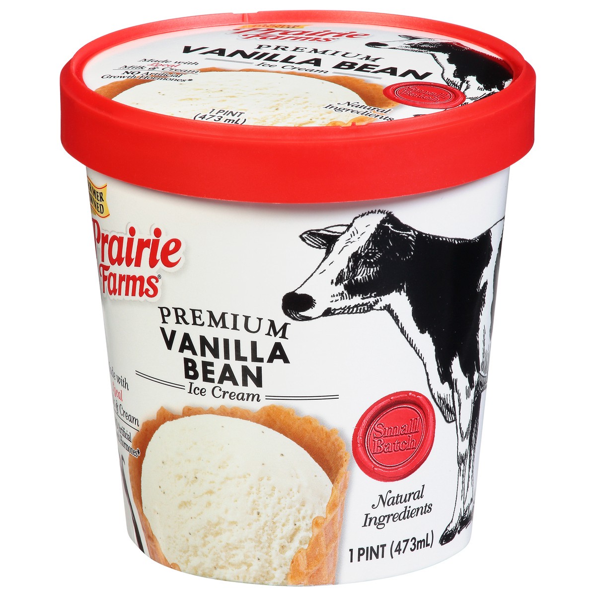 slide 12 of 12, Prairie Farms Premium Vanilla Bean Ice Cream 1 pt Cup\Tub, 1 pint