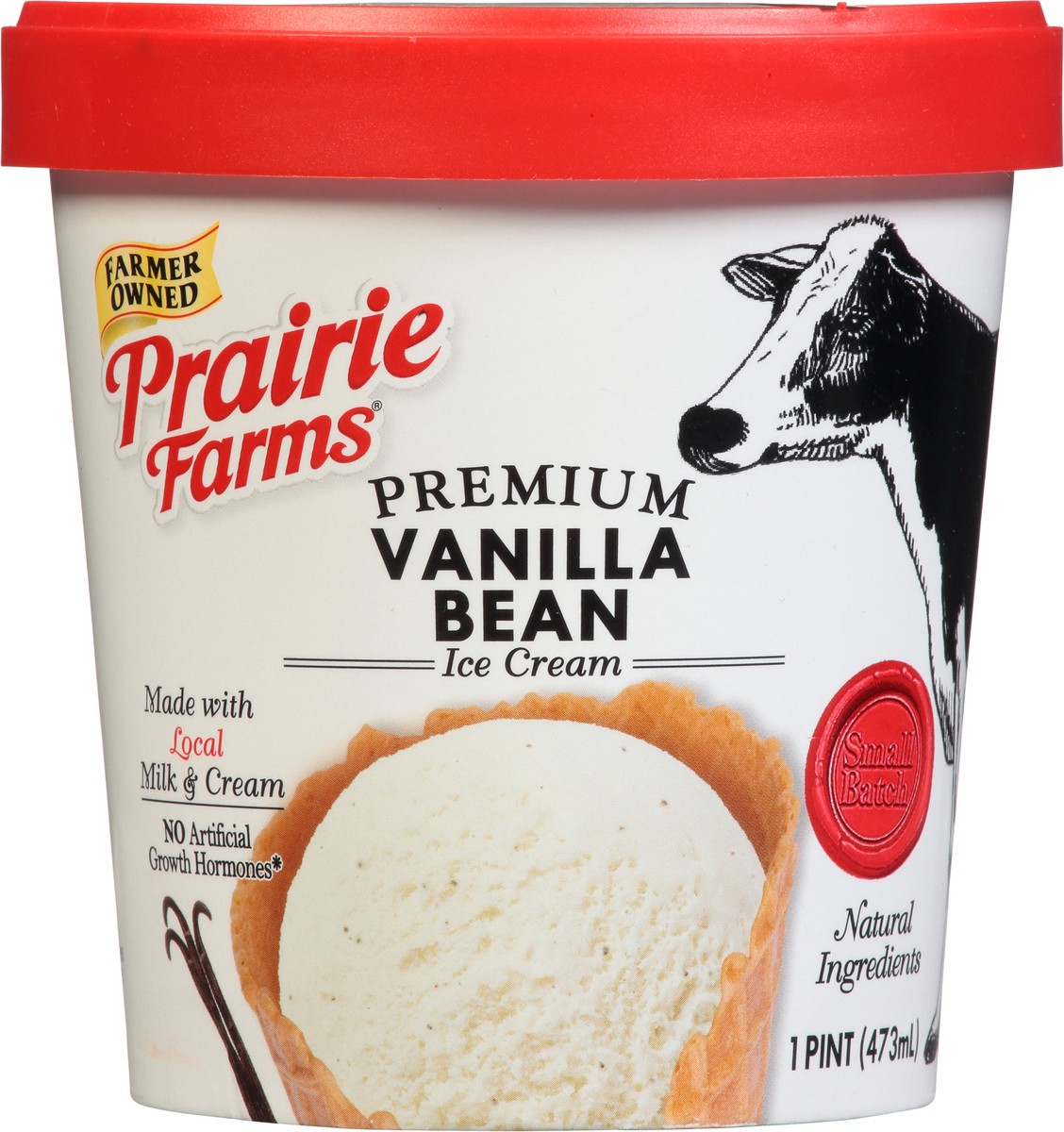 slide 10 of 12, Prairie Farms Premium Vanilla Bean Ice Cream 1 pt Cup\Tub, 1 pint
