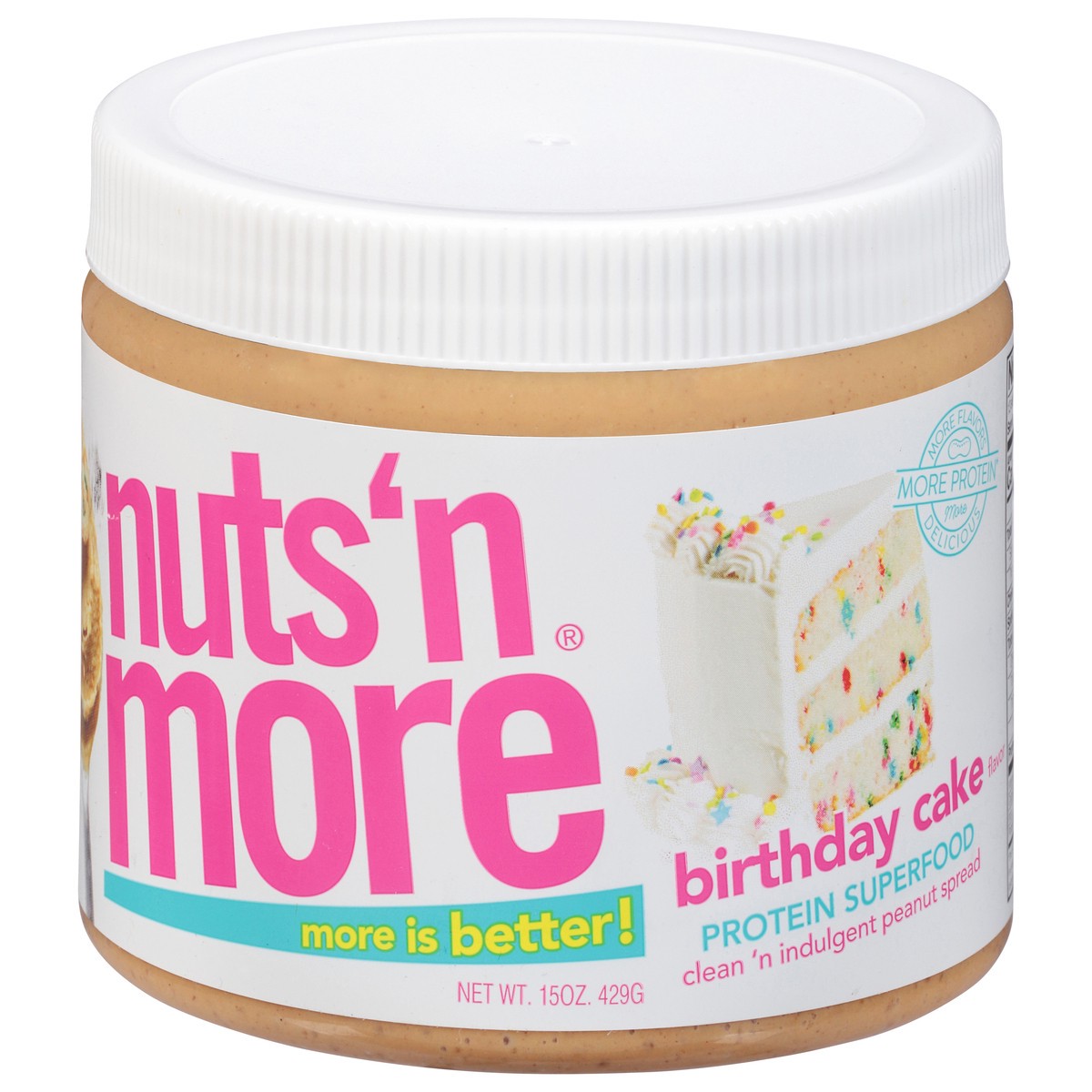 slide 1 of 9, Nuts 'N More Birthday Cake Peanut Spread 15 oz, 15 oz