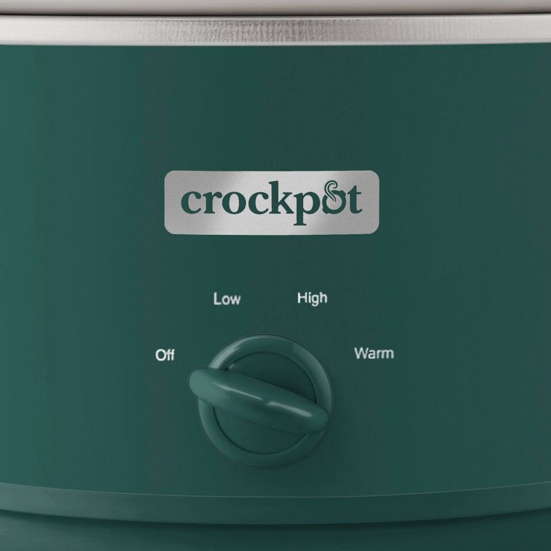 slide 2 of 8, Crock-Pot 4.5qt Slow Cooker Ponderosa Green: Ceramic Stoneware, 3 Settings, Stay-Cool Handles, Dishwasher-Safe Parts, 4.5 qt
