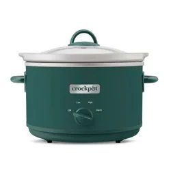 Crock-Pot 4.5qt Slow Cooker Ponderosa Green: Ceramic Stoneware, 3 Settings, Stay-Cool Handles, Dishwasher-Safe Parts
