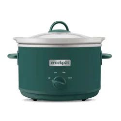 Crock-Pot 4.5qt Slow Cooker Ponderosa Green: Ceramic Stoneware, 3 Settings, Stay-Cool Handles, Dishwasher-Safe Parts