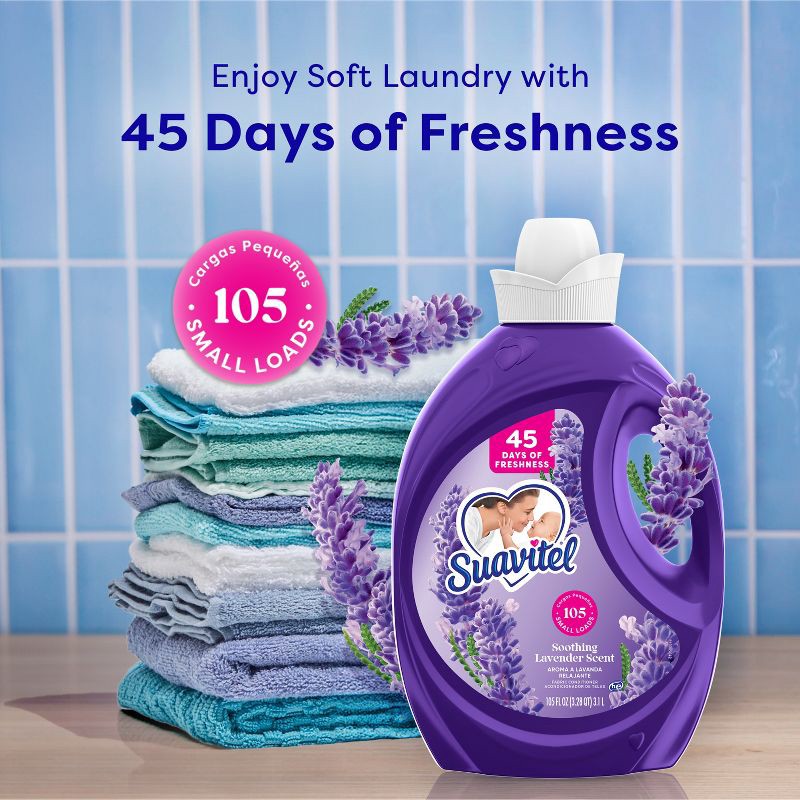 slide 3 of 12, Suavitel Liquid Fabric Softener and Conditioner - Lavender - 105 fl oz, 105 fl oz