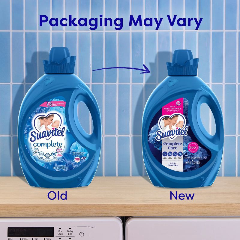 slide 3 of 14, Suavitel Complete Liquid Fabric Softener and Conditioner - Field Flowers - 100 fl oz, 100 fl oz