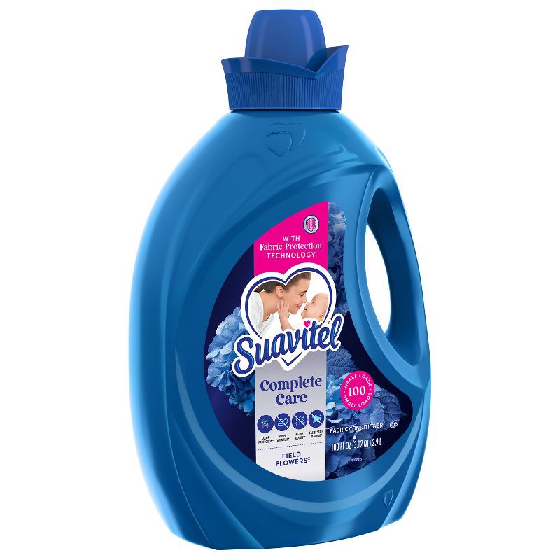 slide 12 of 14, Suavitel Complete Liquid Fabric Softener and Conditioner - Field Flowers - 100 fl oz, 100 fl oz