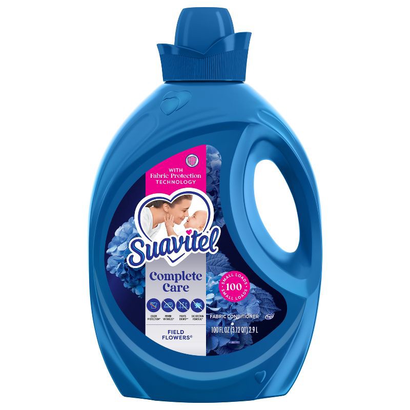 slide 10 of 14, Suavitel Complete Liquid Fabric Softener and Conditioner - Field Flowers - 100 fl oz, 100 fl oz