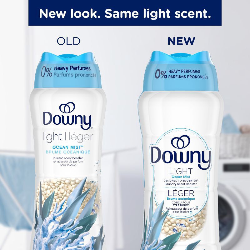 slide 3 of 12, Downy Ocean Mist Light In-Wash Laundry Scent Booster Beads - 12.2oz, 12.2 oz
