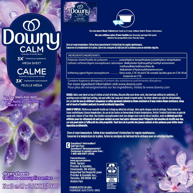 slide 12 of 12, Downy Infusions Calm Dryer Sheets - 130ct, 130 ct