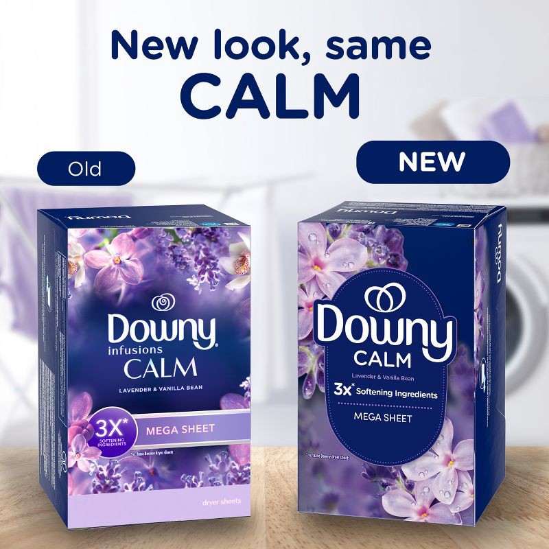 slide 3 of 12, Downy Infusions Calm Dryer Sheets - 50ct, 50 ct