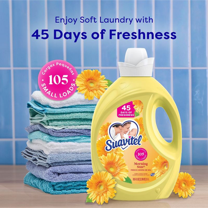 slide 4 of 13, Suavitel Liquid Fabric Softener and Conditioner - Morning Sun - 105 fl oz, 105 fl oz
