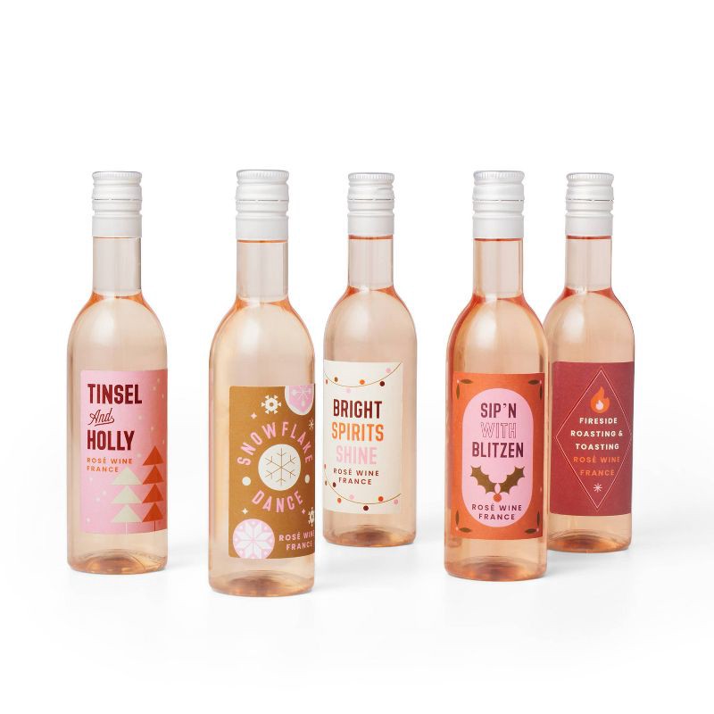 slide 2 of 3, Jingle & Mingle 5 Days of Rose Wine Set - 5ct/187ml Bottles, 5 ct, 187 ml