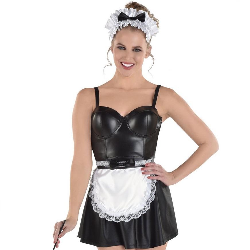 slide 1 of 1, Party City Adult White Ruffle French Maid Costume Accessory Kit, 1 ct
