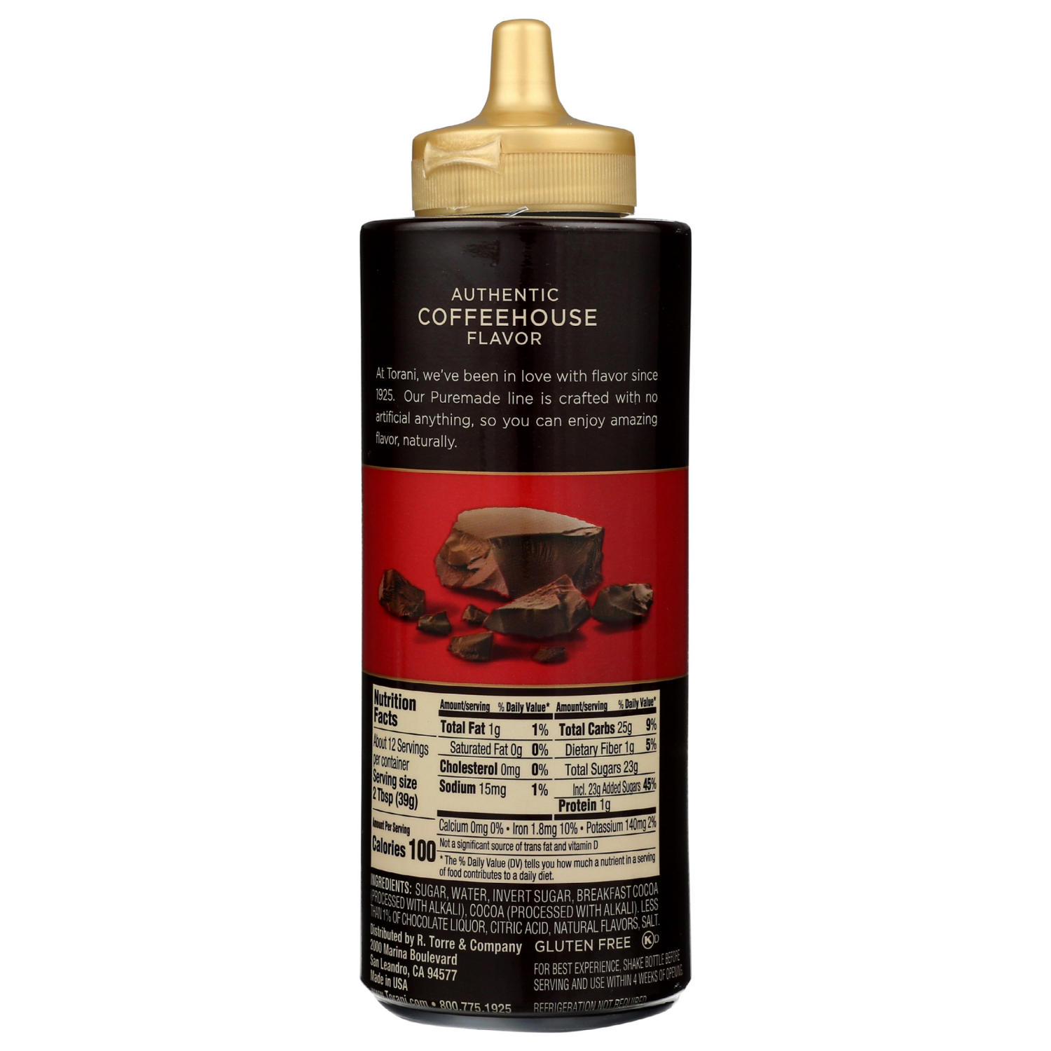 slide 3 of 5, Torani Dark Chocolate Puremade Sauce - 16.5 oz, 16.5 oz