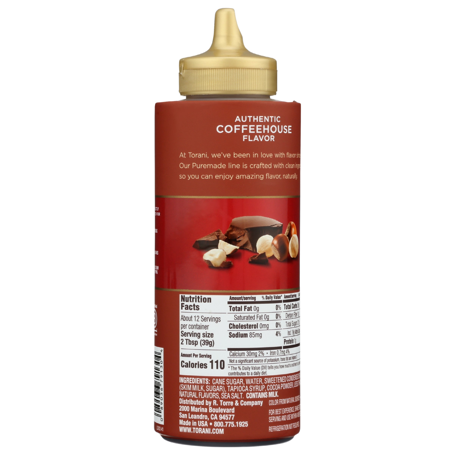 slide 2 of 4, Torani Chocolate Hazelnut Puremade Sauce - 16.5 oz, 16.5 oz