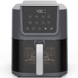 Sur La Table Kitchen Essentials 5qt Air Fryer - Cool Gray: 1700W, Digital Control, Nonstick, Dishwasher-Safe, Recipes Included