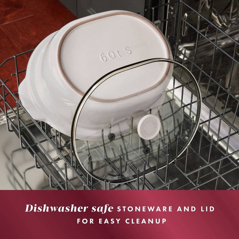 slide 6 of 6, Crock-Pot 6qt Programmable Slow Cooker with Sous Vide - Oat Milk Ivory: Digital Timer, Automatic Shut-Off, 280W, 6 qt