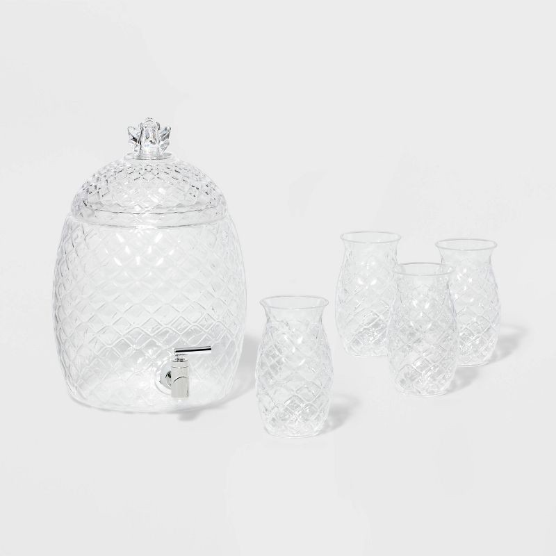 slide 3 of 4, 20oz 4pk Pineapple Cocktail Glasses - Sun Squad™, 4 ct; 20 oz