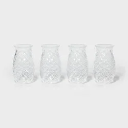20oz 4pk Pineapple Cocktail Glasses - Sun Squad™