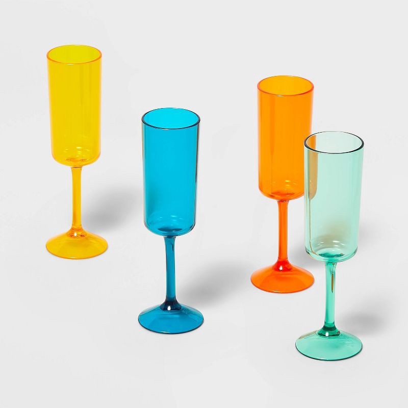 slide 2 of 4, 6oz 4pk Stemmed Cocktail Glasses - Sun Squad™, 4 ct; 6 oz