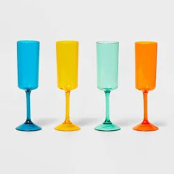 6oz 4pk Stemmed Cocktail Glasses - Sun Squad™