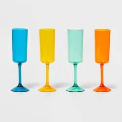 6oz 4pk Stemmed Cocktail Glasses - Sun Squad™