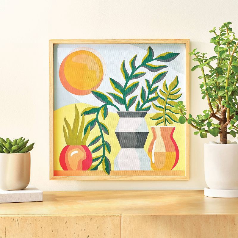 slide 4 of 4, Boho Potted Plants Paint by Number Painting Kit - Mondo Llama™: Adult Craft Activity, Canvas & Acrylic Paints, 1 ct