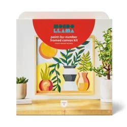 Boho Potted Plants Paint by Number Painting Kit - Mondo Llama™: Adult Craft Activity, Canvas & Acrylic Paints