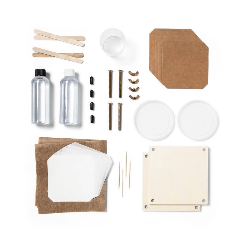 slide 2 of 4, Pressed Flowers Resin Coaster DIY Art Kit - Mondo Llama™: Dried Flower Craft, Resin for Making Coasters, Adult Craft Kit, 1 ct