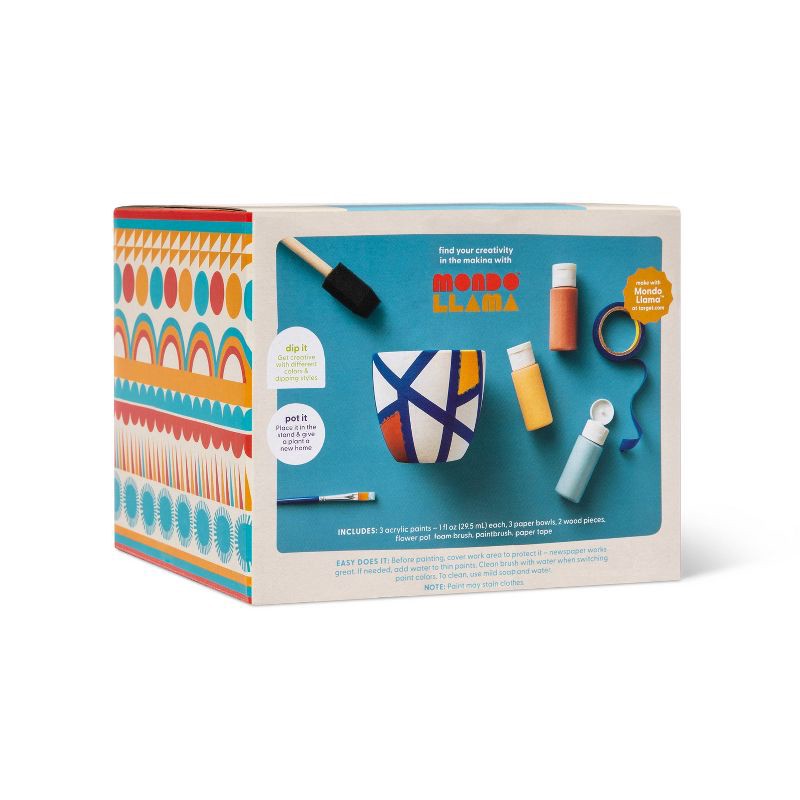 slide 3 of 4, Dip Painting Planter DIY Art Kit - Mondo Llama™, 1 ct