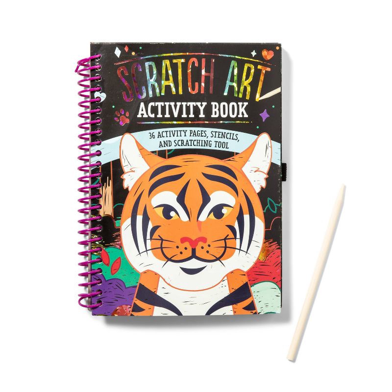 slide 2 of 4, Scratch Art Book Craft Kit -Mondo Llama™: DIY Art Kit for Kids 6+, Includes Wooden Dowel & Paper, Choking Hazard Warning, 1 ct