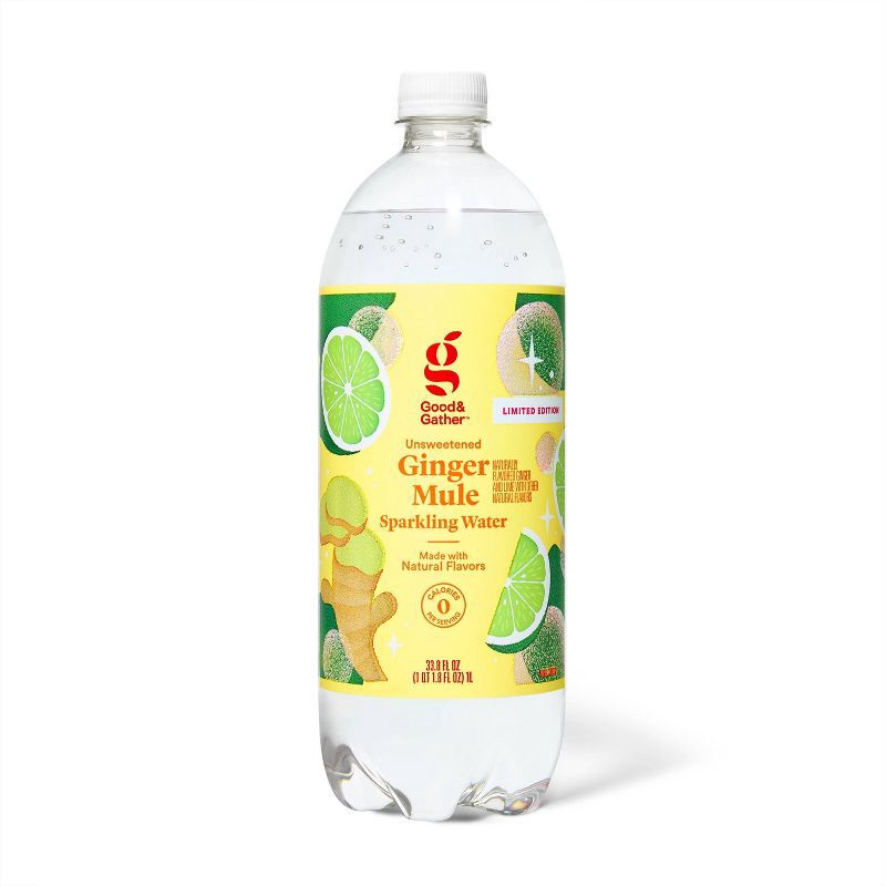 slide 1 of 3, Ginger Mule Sparkling Water - 1L Bottle - Good & Gather™, 1 liter
