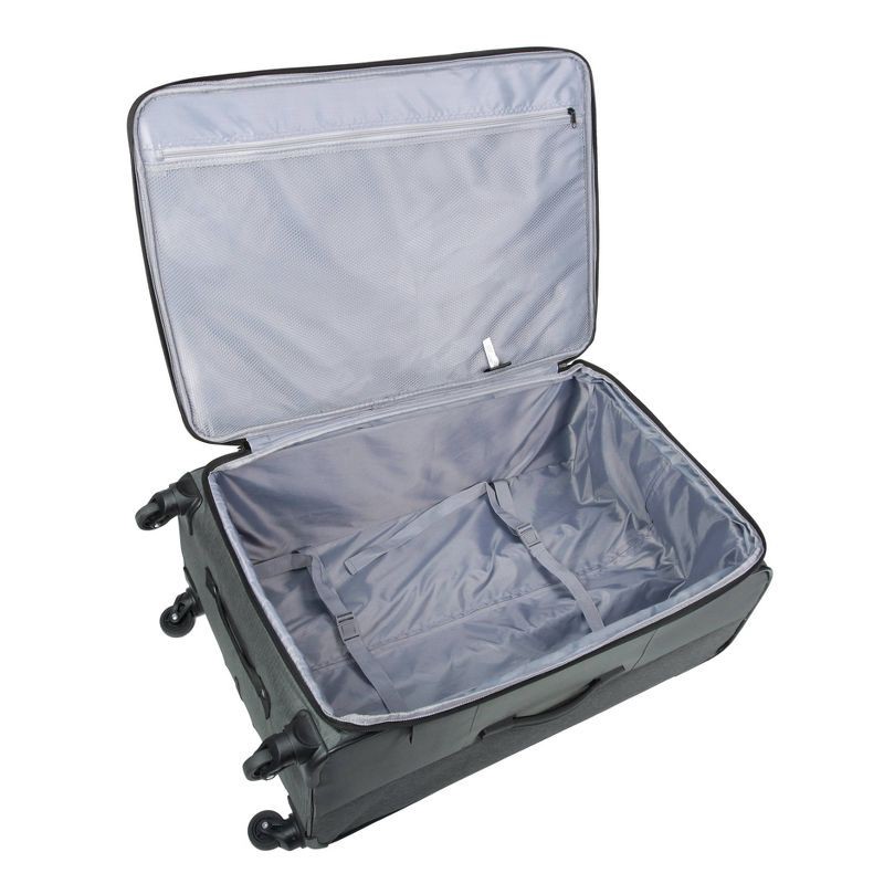 slide 7 of 8, Skyline Softside Large Checked Spinner Suitcase - Gray Heather, 1 ct