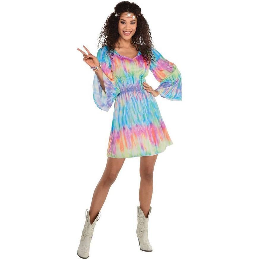 slide 1 of 1, Party City Adult Festival Chic Tie Dye Dress, 1 ct