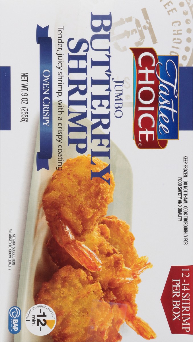 slide 3 of 9, Tastee Choice Jumbo Oven Crispy Butterfly Shrimp 9 oz, 9 oz