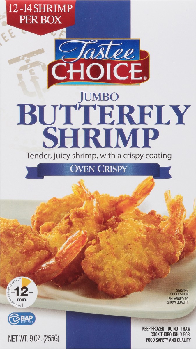 slide 2 of 9, Tastee Choice Jumbo Oven Crispy Butterfly Shrimp 9 oz, 9 oz