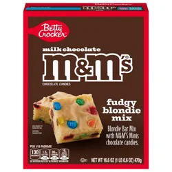Betty Crocker Fudgy Blondie Bar Mix with M&M's Mini Chocolate Candies, 16.6 oz