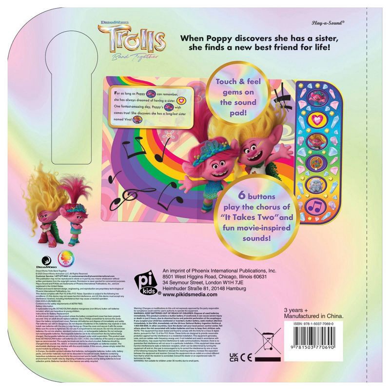 slide 4 of 4, DreamWorks Trolls Band Together: It Takes Two! Sound Book - by Pi Kids (Board Book), 1 ct