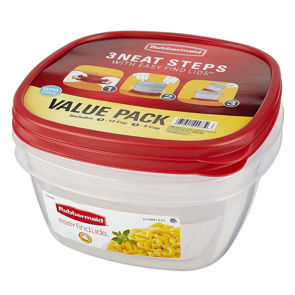 slide 3 of 6, Rubbermaid EasyFindLids Value Pack Containers + Lids 4 ea, 4 ct