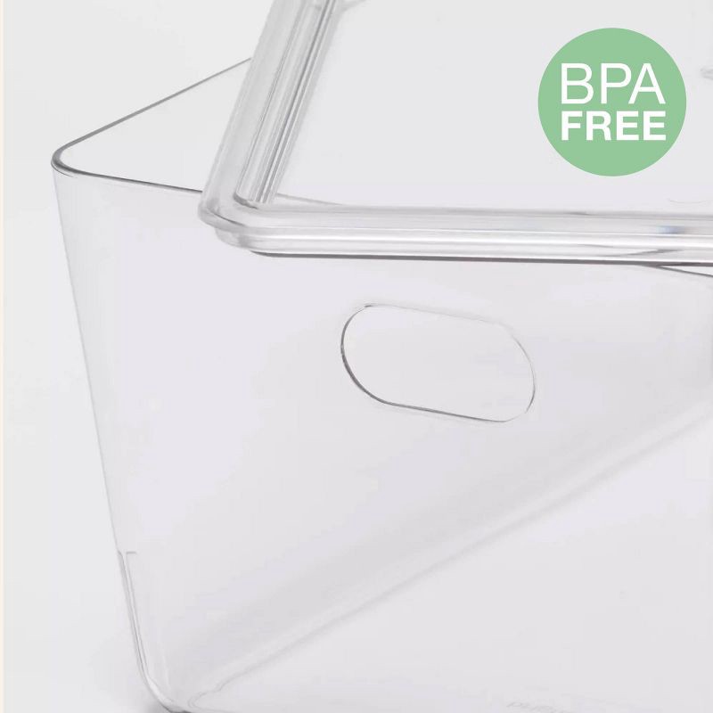 slide 3 of 5, 11L Stacking Clear Bin with Lid - Brightroom™, 11 liter