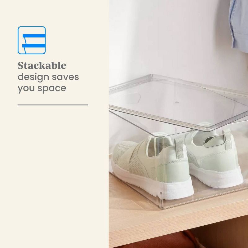 slide 4 of 5, 11L Stacking Clear Bin with Lid - Brightroom™, 11 liter