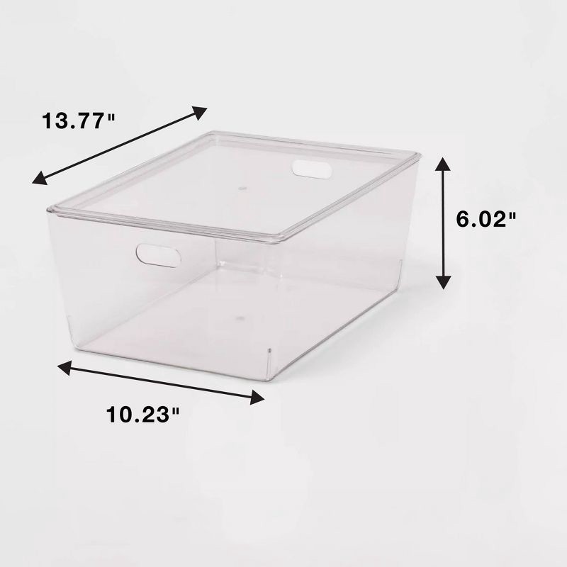 slide 5 of 5, 11L Stacking Clear Bin with Lid - Brightroom™, 11 liter