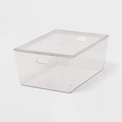 11L Stacking Clear Bin with Lid - Brightroom™