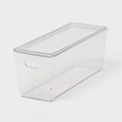 5L Stacking Clear Bin with Lid - Brightroom™: PET, Stackable, Universal Storage, Handles, 13.77" x 5.11"