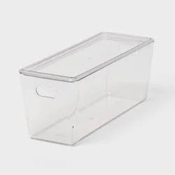 5L Stacking Clear Bin with Lid - Brightroom™: PET, Stackable, Universal Storage, Handles, 13.77" x 5.11"