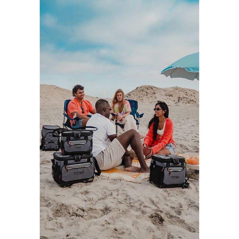 slide 16 of 18, Titan by Arctic Zone 16qt Eco Backpack Cooler with Ice Walls - Sharkskin Gray, 16 qt