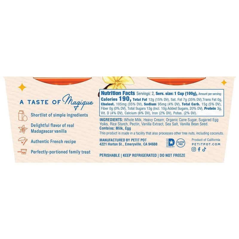 slide 7 of 7, Petit Pot Vanilla Bean Creamy French Dessert Paper Cups - 7oz/2ct, 2 ct; 7 oz